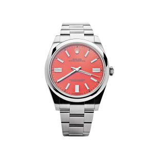 Rolex Oyster Perpetual 41 124300 Stainless Steel Red Dial
